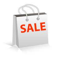 Empty Shopping Bag on white for advertising and branding N5