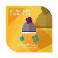 baby hat flat icon with long shadow eps10 N72