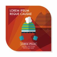 baby hat flat icon with long shadow eps10 N73