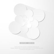 Paper Round banner with shadows on a white background