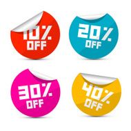 Vector Discount Stickers Labels N2