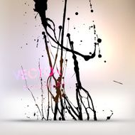 Abstract Ink Blot for Grunge Backgound N86