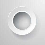 Paper circle banner with drop shadows Vector illustration