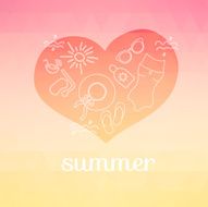 Summer background with text Vector illustration N2