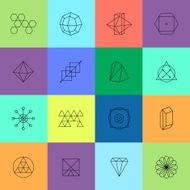 Geometric icons for Hipster logotypes