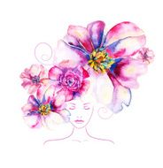 Girl with flowers in her hair N5