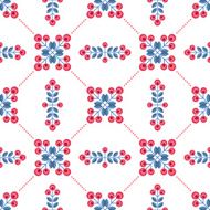 Seamless floral patern with abstract flowers N8