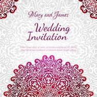 Lacy vector wedding card template