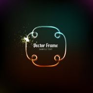 Vector glittering shape frame