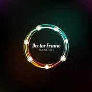 Vector glittering circular frame N2