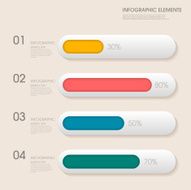 modern vector abstract bar chart infographic elements N3