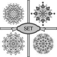 set with lace ornaments