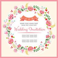 Floral Pink Invitation