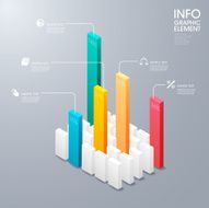modern vector abstract bar chart infographic elements N4