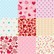 Seamless patterns Valentine&#039;s Day N4