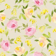 Watercolor flower pattern N110