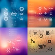 fashion infographic with unfocused background N75