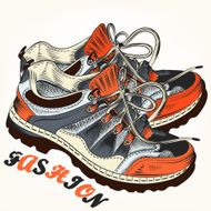 Fashion background with sports boots