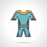 Flat style vector icon for wetsuit