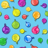 Seamless pattern of Christmas tree balls