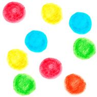 Hand-drawn watercolor seamless pattern with random circles