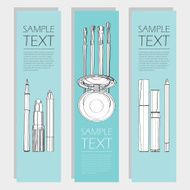 cosmetic set of vertical flyers