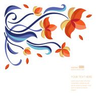 Abstract colorful floral element background Vector decorative flowers