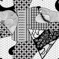 Seamless abstract background with geometrical ornaments