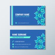 blue green abstract business card template