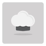 Vector of flat icon chef hat