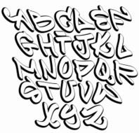 Graffiti vector alphabet N2