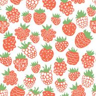 Raspberry seamless pattern N3