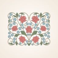 Ornamental floral element for design in China stile N2