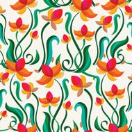 Abstract colorful floral seamless pattern Vector decorative flowers N2