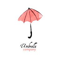 Design element pink umbrella