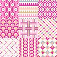 seamless abstract geometric pattern set
