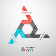 Modern business step origami style options banner N17
