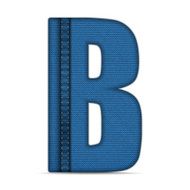 Alphabet Blue Jeans Letter N25