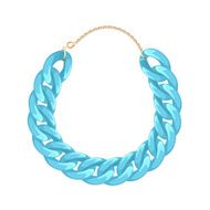 Chunky chain necklace or bracelet - turquoise color