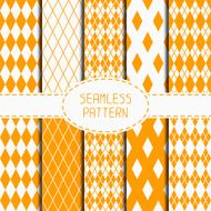 Set of geometric yellow seamless pattern with rhombus Wrapping paper