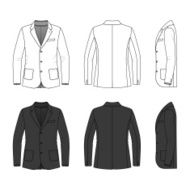 Simple outline drawing of a blazer N2