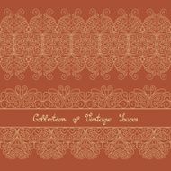 Vector Set of Vintage Template with Ornate Laces N3