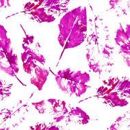 fingerprint pattern from the of leaves painted in watercolor