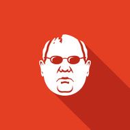 Man head in glasses icon Vector Illustration