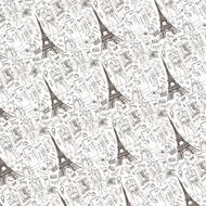 Paris Fashion Clothing pattern background Doodle sketch N2