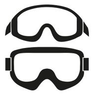 Silhouette symbol of Classic snowboard ski goggles