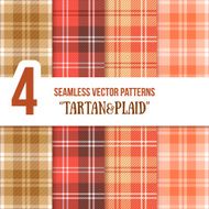 Tartan and Plaid Seamless Vector Pattern Set