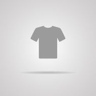 Vector White Blank Tshirt Icon Symbol