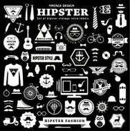 set of Hipster style elements labels and icons N6
