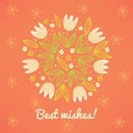 Greeting card with tulips N4